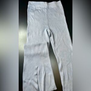 Abercrombie & Fitch Ribbed Kick Flare Sweater Pants in Slate Blue Size Medium